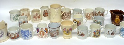 Lot 112 - Quantity of commemorative mugs, royalty and...