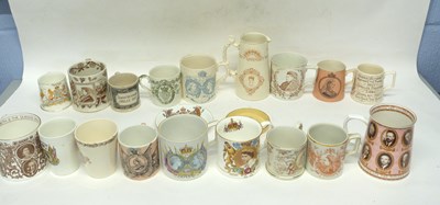 Lot 114 - Quantity of commemorative mugs, royalty and...