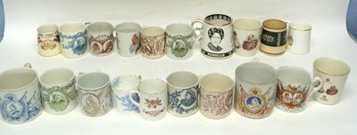 Lot 115 - Quantity of commemorative mugs, royalty and...