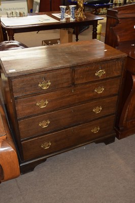 Lot 201 - 19th Century oak chest with two short and...