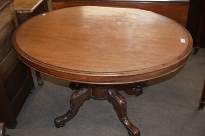 Lot 241 - Victorian mahogany veneered oval top loo table...