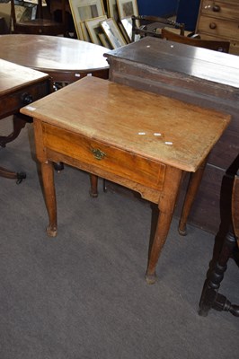 Lot 243 - Georgian single drawer side table raised on...