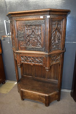 Lot 254 - 19th Century French oak dressoir with single...