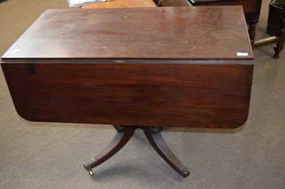 Lot 266 - Georgian mahogany pedestal pembroke table...