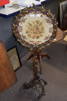 Lot 267 - Unusual 19th Century fire screen, circular...