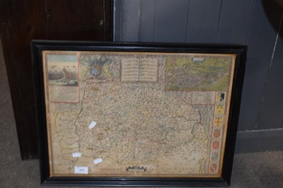 Lot 275 - Christopher Saxton coloured map of Norfolk...