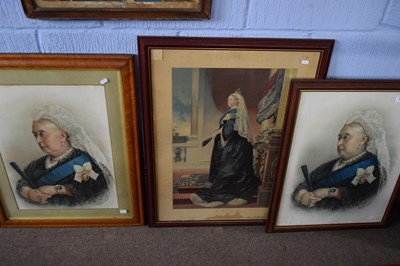 Lot 289 - Three framed prints of Queen Victoria