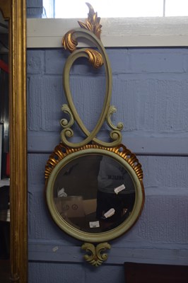 Lot 280 - 20th Century circular beveled wall mirror in...