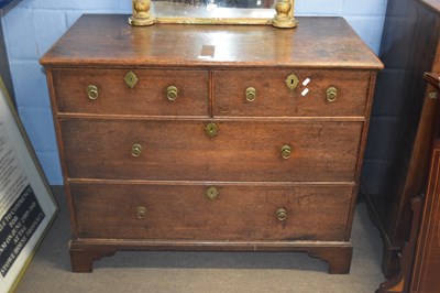 Lot 278 - Georgian oak chest of two short and two long...