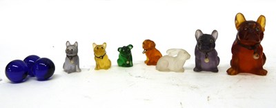 Lot 134 - Unusual group of glass menagerie figures...