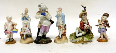 Lot 159 - Group of six continental porcelain figures