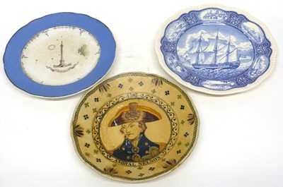 Lot 164 - Nelson commemorative plate together with a...