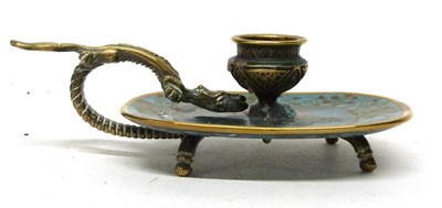 Lot 177 - Cloisonne chamber stick