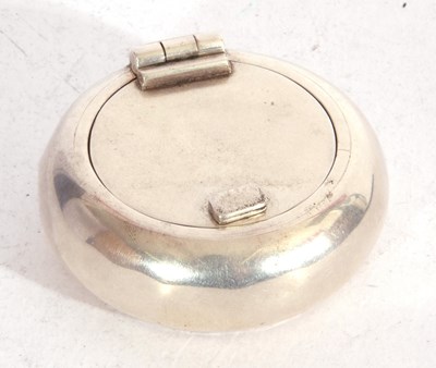 Lot 111 - Vintage white metal portable ashtray of squat...