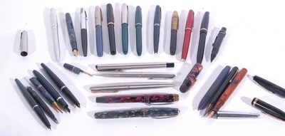 Lot 130 - Mixed lot of vintage fountain pens, pencils...