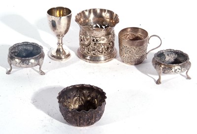 Lot 152 - Mixed lot to include a Victorian silver vase...