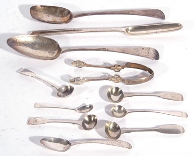 Lot 157 - Mixed lot to include George III silver marrow...