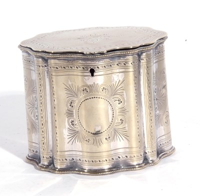 Lot 173A - Antique silver plated tea caddy and key in...