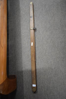 Lot 314 - Hardwood folding level and gauge marked M D S...