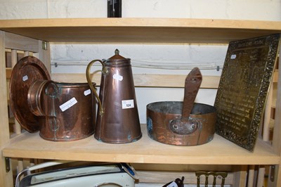 Lot 524 - MIXED LOT:  VARIOUS VINTAGE COPPER WARES TO...