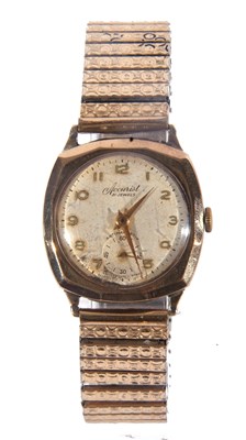 Lot 205A - A 9ct gold Accurist Gents wrist watch on an...