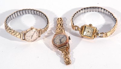 Lot 221A - A mixed lot of 3 Ladies wrist watches...
