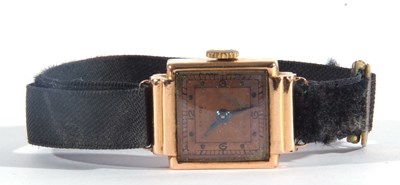 Lot 211 - 18ct gold ladies cocktail watch. Stamped on...