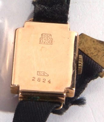 Lot 211 - 18ct gold ladies cocktail watch. Stamped on...