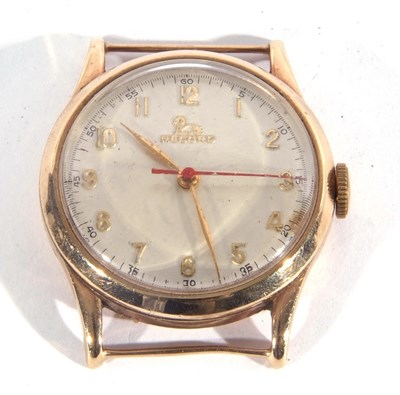 Lot 197A - A 9ct gold gents Record wrist watch. The watch...