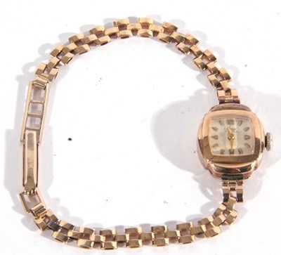 Lot 218A - A 9ct gold ladies Avia cocktail wristwatch....