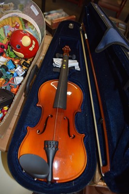 Lot 606 - MODERN CASED VIOLIN AND BOW