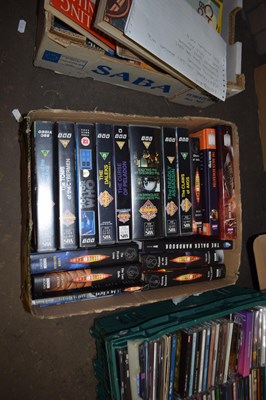Lot 620 - ONE BOX OF DR WHO VIDEOS AND BOOKS