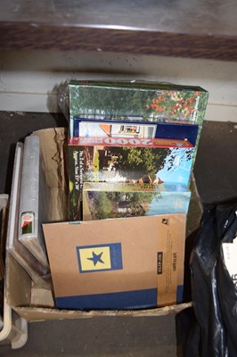 Lot 634 - ONE BOX OF JIGSAW PUZZLES, PHOTO ALBUMS ETC