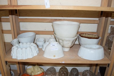 Lot 649 - MIXED LOT:  VARIOUS CERAMIC JELLY MOULDS