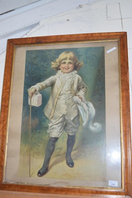 Lot 259 - VICTORIAN LITHOGRAPHIC PRINT OF A CHILD SET IN...