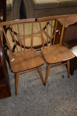 Lot 296 - PAIR OF ERCOL STICK BACK CHAIRS
