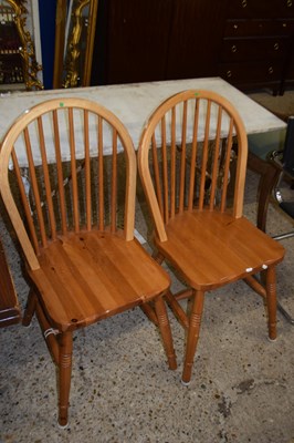 Lot 305 - PAIR OF STICK BACK KITCHEN CHAIRS