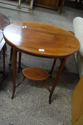 Lot 345 - EDWARDIAN OVAL TOP MAHOGANY TABLE, 66 CM WIDE