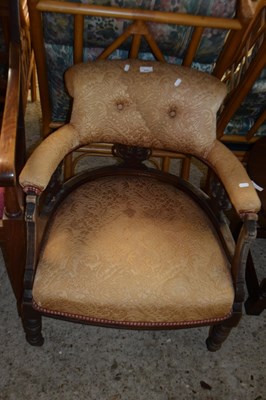 Lot 375 - LATE 19TH CENTURY BOW BACK ARMCHAIR