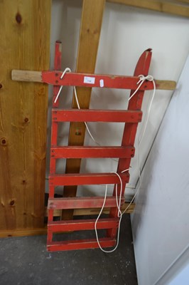 Lot 739 - RED PAINTED WOODEN SLEDGE