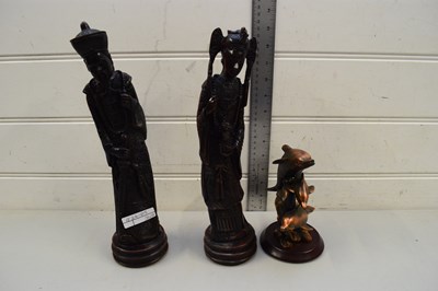 Lot 51 - PAIR OF CHINESE COMPOSITION FIGURES TOGETHER...