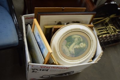 Lot 799 - BOX OF VARIOUS ASSORTED MIXED PICTURES