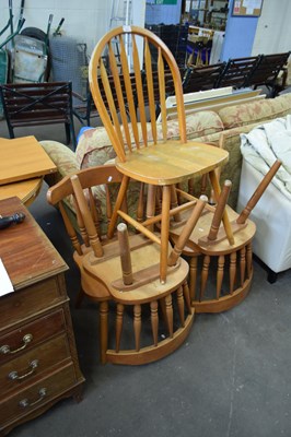 Lot 834 - SET OF FOUR KITCHEN CHAIRS PLUS ONE OTHER (5)