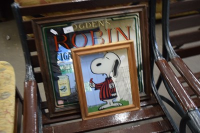 Lot 870 - OGDENS ROBIN CIGARETTE ADVERTISING MIRROR AND...