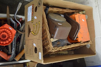 Lot 906 - THREE BOXES OF VARIOUS TOOLS, GARAGE CLEARANCE...