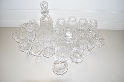 Lot 135 - MIXED LOT: VARIOUS ASSORTED CUT GLASS DRINKING...