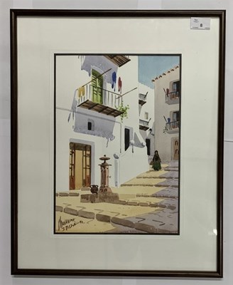 Lot 188 - J. Chavarino ( Spanish, 20th century), 'Ibiza',...
