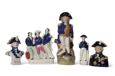 Lot 94 - Staffordshire Group of the Death of Nelson