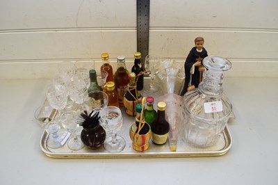 Lot 55 - TRAY CONTAINING VARIOUS MINIATURE SPIRIT AND...