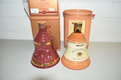 Lot 6 - BELLS SCOTCH WHISKY, TWO COMMEMORATIVE WEIGHED...